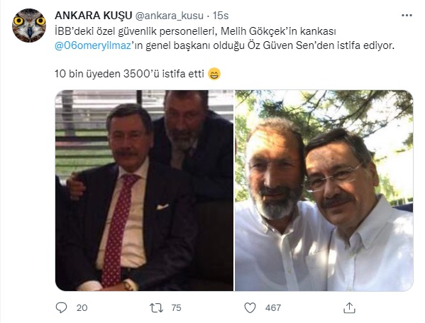 Ankara Kuşu ''İBB’deki özel güvenlik personelleri Öz Güven Sen’den istifa ediyor''