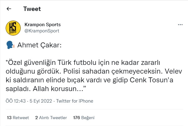 Ankaragücü-Beşiktaş Maçının Güvenliğini Sağlayan NY Güvenlik'ten Açıklama