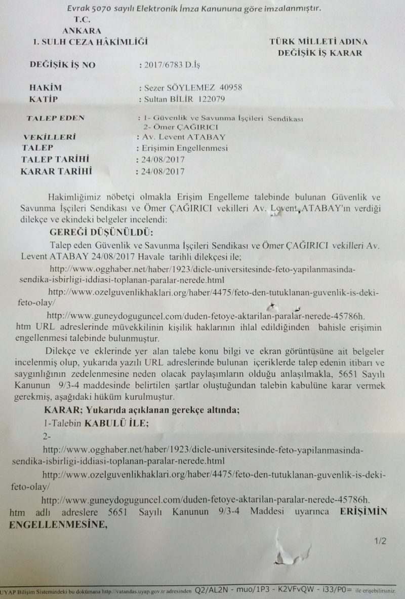 Yalan Haber Yapanlara (Mahkemeden Tokat Gibi Cevap!!)  Mahkeme Dur Dedi!!