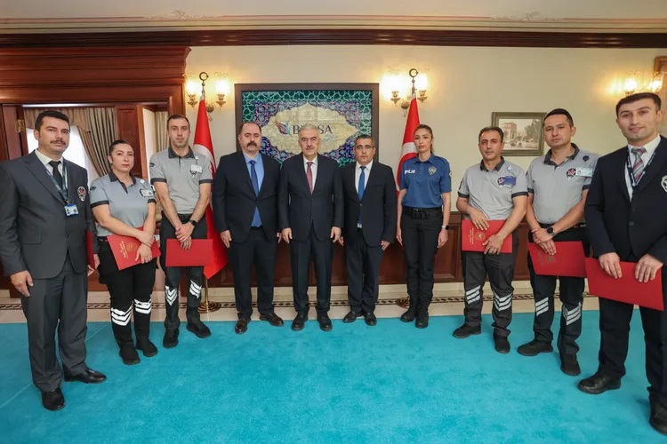 Bursa’da Özel Güvenlik Haftası’nda 6 Özel Güvenlik Görevlisi Onurlandırıldı