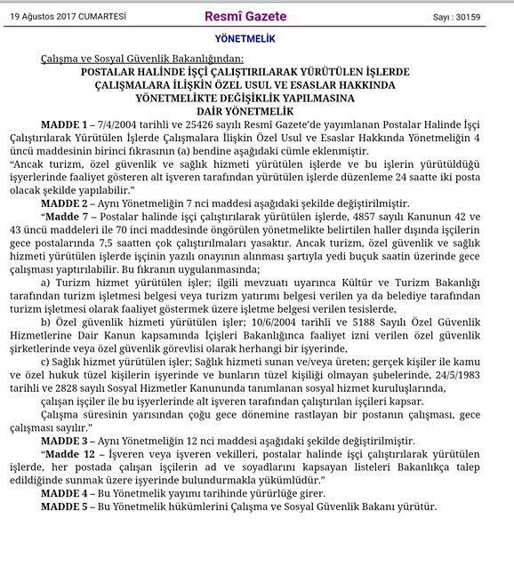 Güvenlik-İş Sendikasından Büyük Başarı''12 Saatlik Çalışma Hayırlı Olsun''